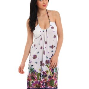 Red Rose White Printed Nightdress