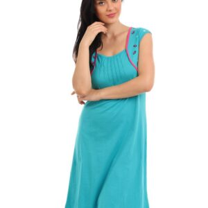 Red Rose Women Blue Nightdress