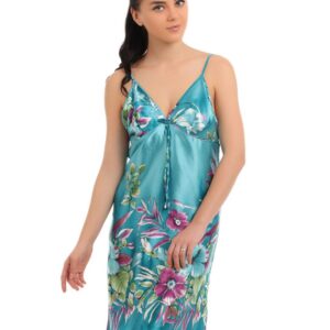 Red Rose Women Blue Nightdress