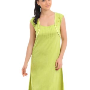 Red Rose Women Green Nightdress