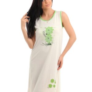 Red Rose Women Off White Nightdress
