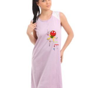Red Rose Women Lavender Nightdress
