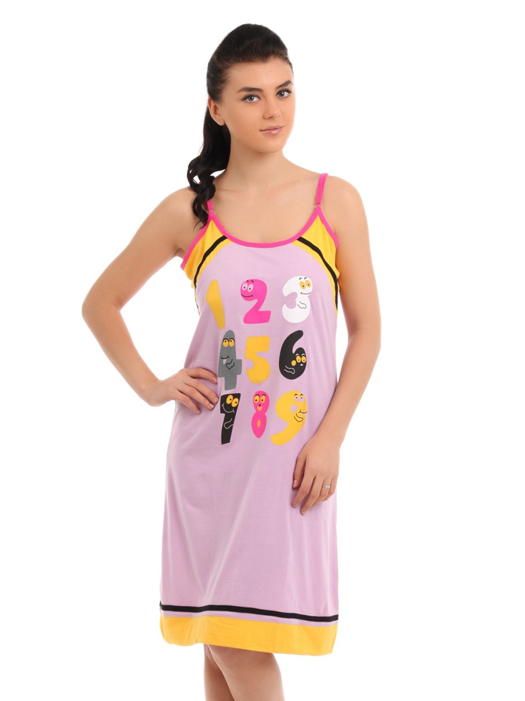 Red Rose Women Lavender Nightdress