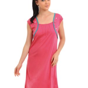 Red Rose Women Pink Nightdress