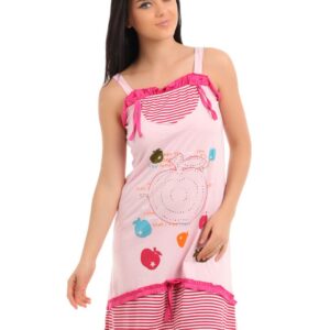 Red Rose Women Pink Nightdress