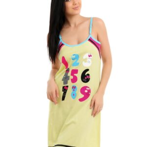 Red Rose Women Yellow Nightdress