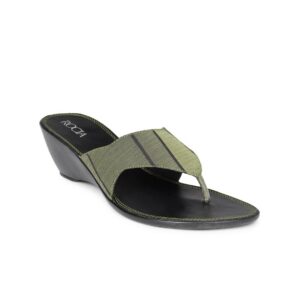 Rocia Women Olive & Black Heels
