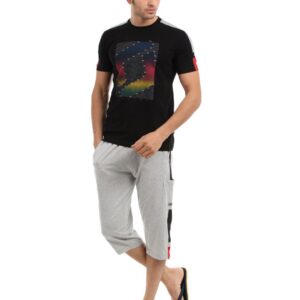 SDL by Sweet Dreams Men Black & Grey Pyjama Set