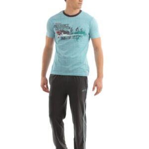 SDL by Sweet Dreams Men Blue & Grey Pyjama Set