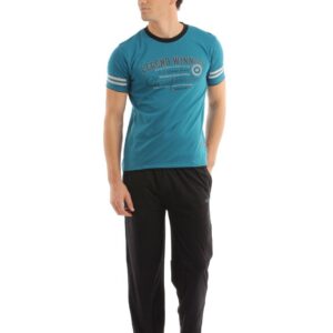 SDL by Sweet Dreams Men Blue Pyjama Set