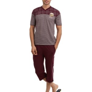 SDL by Sweet Dreams Men Maroon Pyjama Set