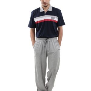 SDL by Sweet Dreams Men Navy & Grey Lounge Set