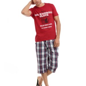 SDL by Sweet Dreams Men Red & Blue Pyjama Set