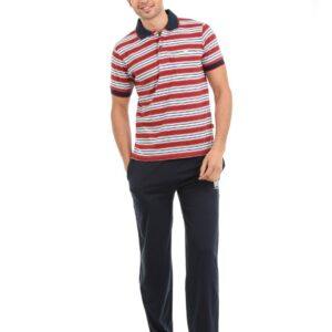 SDL by Sweet Dreams Men Red & Blue Pyjama Set