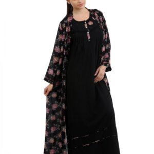 SDL by Sweet Dreams Women Black Nightdress