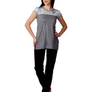SDL by Sweet Dreams Women Black & Grey Night Suit 314771