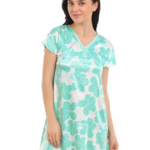 SDL by Sweet Dreams Women Green Nightdress