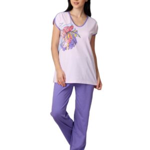 SDL by Sweet Dreams Women Pink & Purple Night Suit S11-3186