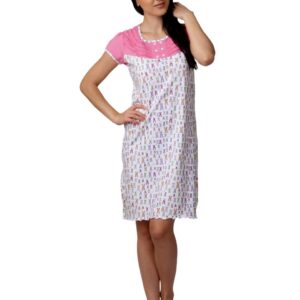 SDL by Sweet Dreams Women White Nightdress