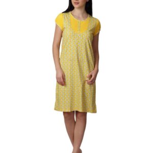 SDL by Sweet Dreams Women Yellow Nightdress