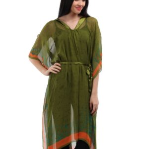 Satya Paul Women Green Printed Kaftan