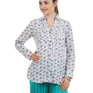Scullers For Her Women White Printed Shirt