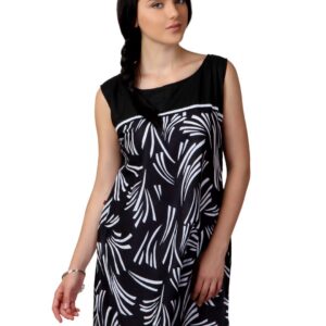 Shree Women Black and White Printed Kurta