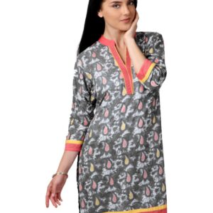 Shree Women Grey Printed Kurta