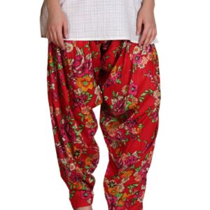 Shree Women Red Printed Patiala