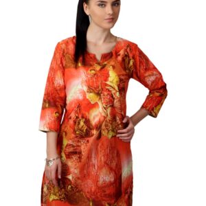 Shree Women Orange Printed Kurta