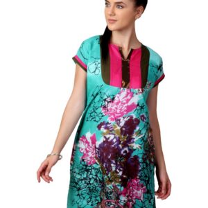 Shree Women Sea Green Printed Kurta