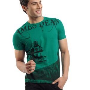 Spykar Men Green Printed T-shirt