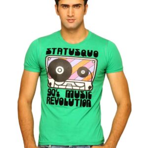 Status Quo Men's Music Revolution Green T-shirt