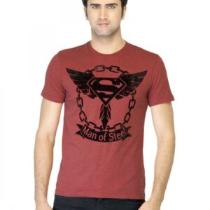 Superman Men Pink Printed T-shirt