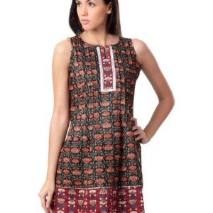 Sushilas Women Printed Black Kurta