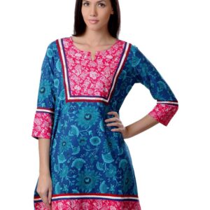 Sushilas Women Printed Blue Kurta