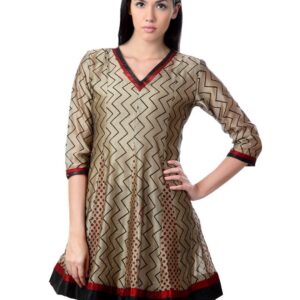 Sushilas Women Printed Khaki Kurta