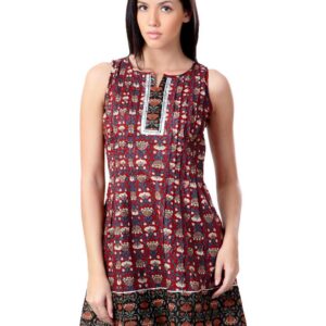 Sushilas Women Printed Red Kurta