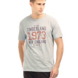 Timberland Men Grey Printed T-Shirt