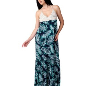 Tonga Women Printed Blue Dress