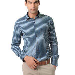 U.S. Polo Assn. Men Striped Blue Shirt