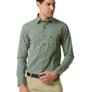 U.S. Polo Assn. Men Striped Green Shirt
