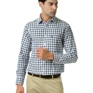 U.S. Polo Assn. Men White & Navy Blue Shirt