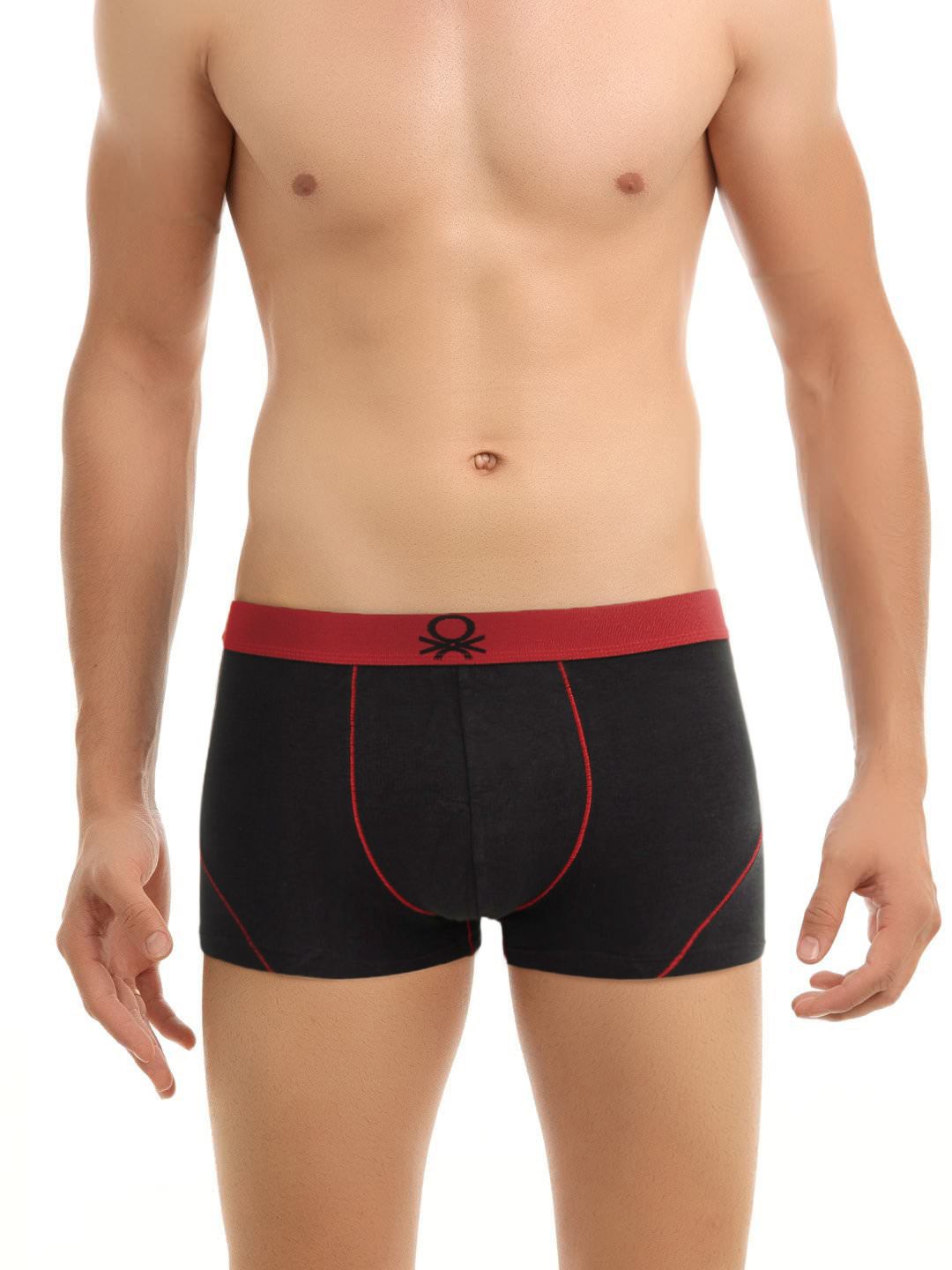 Under Colors of Benetton Men Black Boxer Trunks