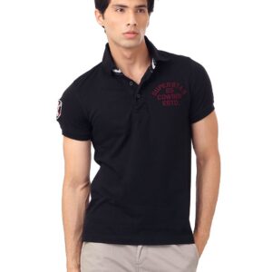 United Colors of Benetton Mens Black Polo T-shirt