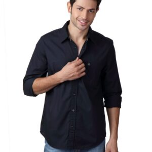 United Colors of Benetton Men Navy Blue Shirt