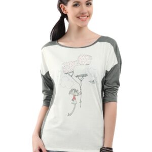 United Colors of Benetton Women Printed White Top