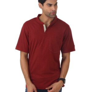 Urban Yoga Men Maroon T-shirt