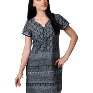 Vishudh Women Grey Printed Kurta