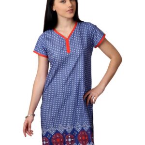 Vishudh Women Blue Printed Kurta